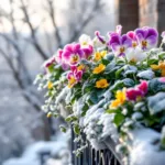 scopri quali piante fioriscono sul balcone anche a temperature sotto zero e come mantenerle vive e rigogliose durante l'inverno.