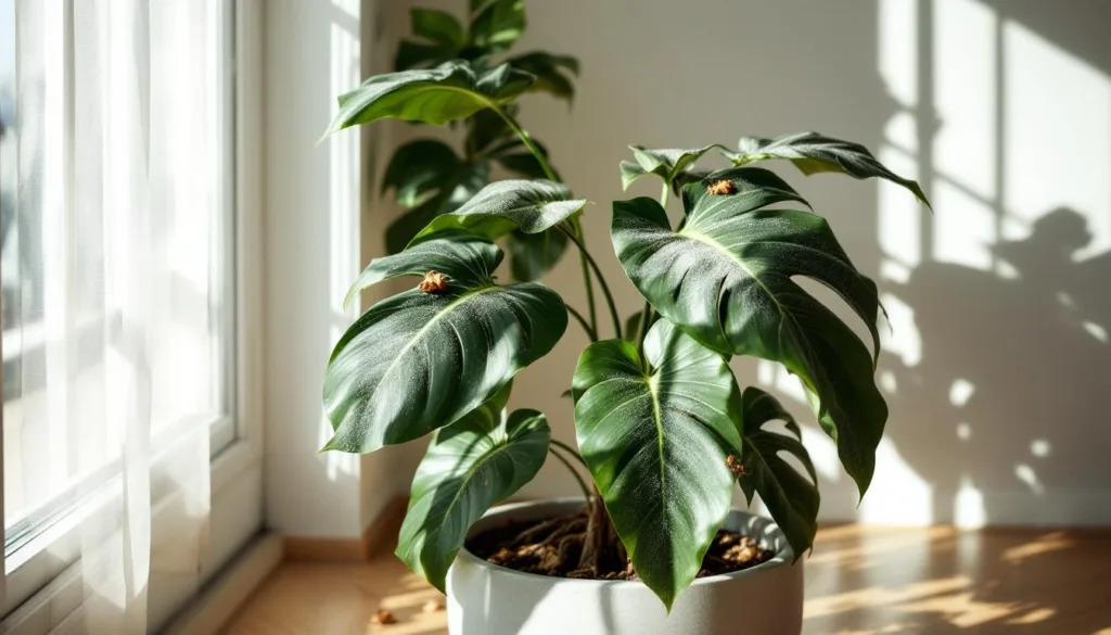 scopri dai consigli di un giardiniere esperto come la polvere può danneggiare gravemente le tue piante d'appartamento e come proteggerle efficacemente.