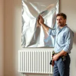 un tecnico del riscaldamento spiega i vantaggi di installare l'alluminio dietro i termosifoni per migliorare l'efficienza e risparmiare energia.